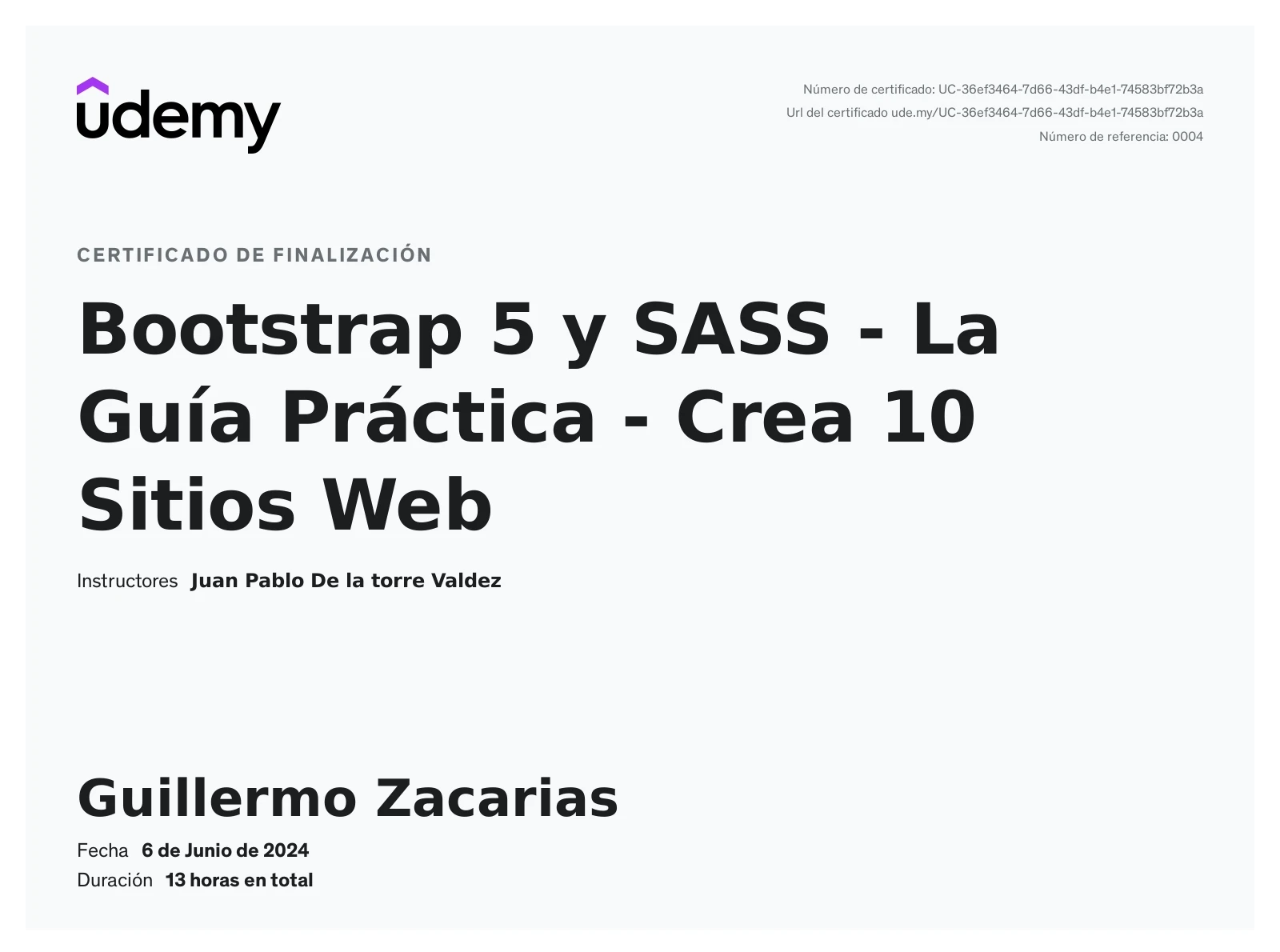 Bootstrap Certificado